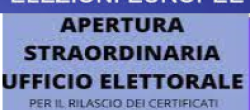 ELEZIONI EUROPEE 2024: Aperture straordinarie Ufficio Elettorale per il rilascio dei certificati di iscrizione nelle liste elettorali per la presentazione delle liste di candidati